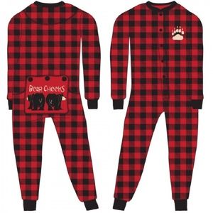 Flapjack Bear Cheeks Flannel Onesie